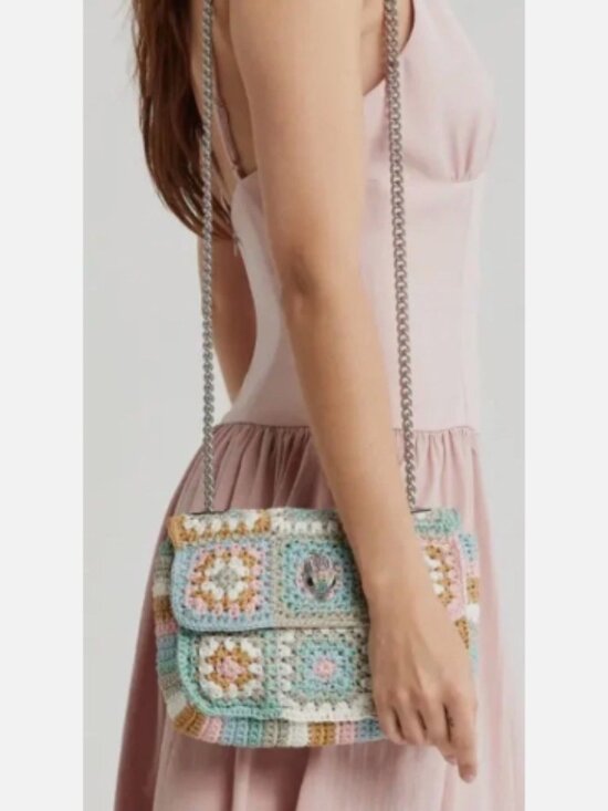 Kurt Geiger Kensington Crochet Crossbody Bag in Pastel. Super cute!!! - Picture 6 of 7